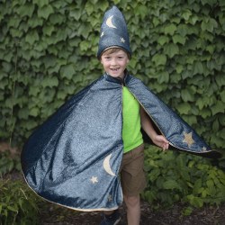 Starry Night Wizard Cape and Hat