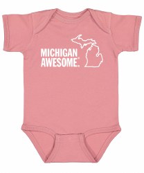 Michigan Awesome Mauve 6-12m