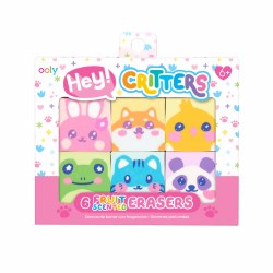 Hey Critters! Scented Erasers Set of 6