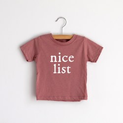 Nice List Mauve Tee 4T