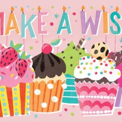 Make a Wish Cupcake Glitter Ca