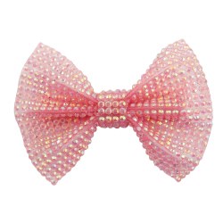 Pink Gem Bow Hairclip