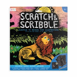 Colorful Safari Scratch and Scribble Art Kit