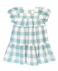 Plaid Puff Sleeve Dress 3T