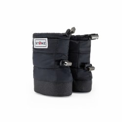 Baby Puffer Booties Black Small
