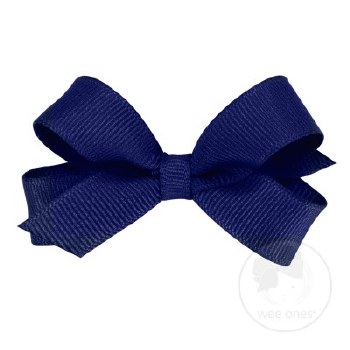 Tiny Grosgrain Bow Lt Navy