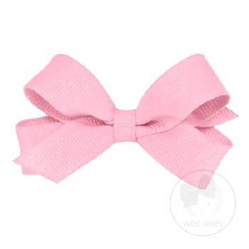 Tiny Grosgrain Bow Pearl Pink