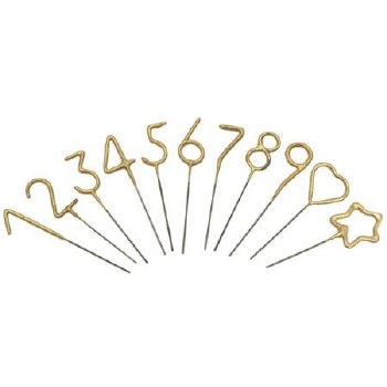 Mini Gold Number Sparkler 0