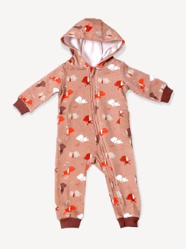 Yoga Dog Hooded Jumpsuit 6-12m