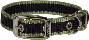 5/8x14 Moss Grn 3Stripe Collar