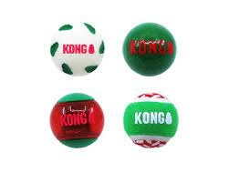 Kong Holiday Balls Med 4pk