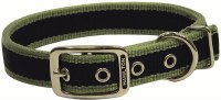 1x22 MossGrn 3Stripe Collar