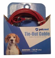 Petcrest TieOutCable Med 15ft