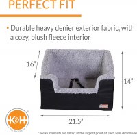 K&H Booster Pet Seat Blk Lrg