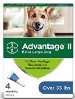 Bayer Advantage II For Extra Large Dogs Over, 55lb, 4 Month Supply