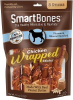 Smartbones Peanut Butter Wrapped Chicken Sticks Large Rawhide Free Dog Chews 8 Count