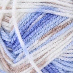 Blue and Tan Yarn