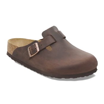 BOSTON SOFT FOOT BED OILED LEATHER SLIDE