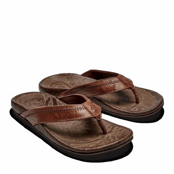 HIAPO MEN'S LEATHER BEACH SANDALS