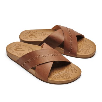 KIPE'A 'OLU WOMEN'S LEATHER SLIDE SANDAL