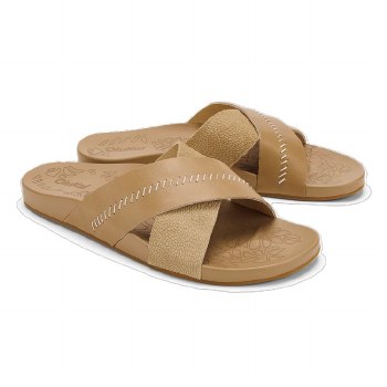 KIPE'A 'OLU WOMEN'S LEATHER SLIDE SANDAL