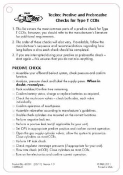 PADI SLATE - TEC CCR-TYPE T PREDIV CHECK