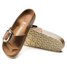 MADRID BIG BUCKLE OILED LEATHER SANDAL