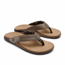 TUAHINE MEN'S WATERPROOF LEATHER BEACH SANDALS