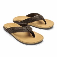 TUAHINE PALM MEN'S WATERPROOF LEATHER BEACH SANDALS
