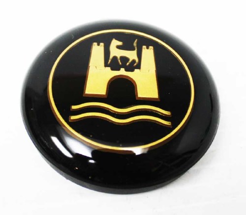 Horn Button Black w/ Gold
