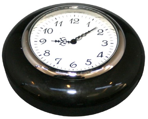 Horn Button - Black With Clock