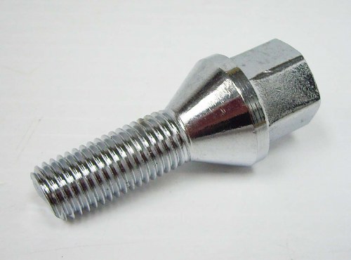 Cone 12 x 1.5 x 28mm Lug Bolt Chrome