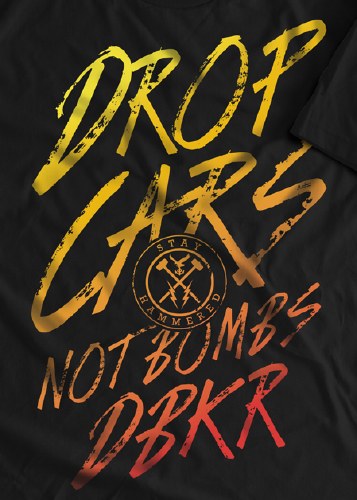 TEE Drop Cars Not Bombs Medium