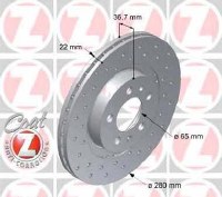 Brake Rotor MK4 Front DRILLED Brake Rotor MK4 Front DRILLED