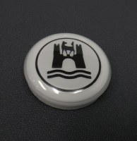 Horn Button With Logo - Grey