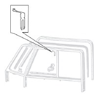 T2 50-67 Sliding Window Divider Bar Retaining Clip