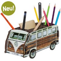 Pencil Holder - Wood Bus