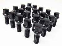 Cone 14 x 1.5 x 28mm Lug Bolt Black Set of 20