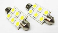 Festoon 39mm White 6 LED SMD