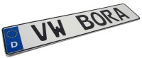 Europlate EEC " VW BORA "