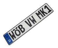 Europlate EEC " WOB VW MK1"