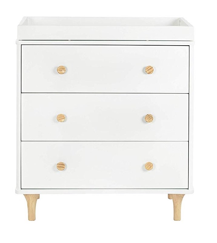 Babyletto Lolly 3 Drawer Changer Dresser White Natural Nini