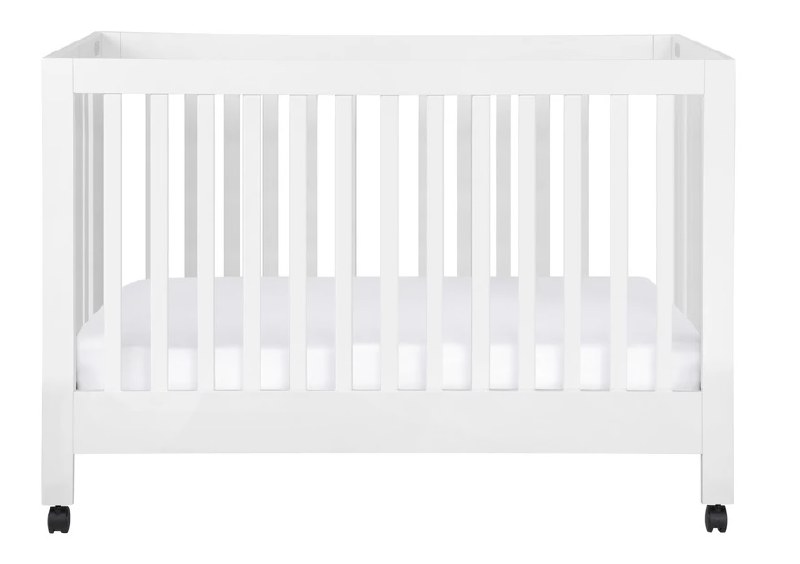 Babyletto Maki Full Size Portable Folding Crib White Nini