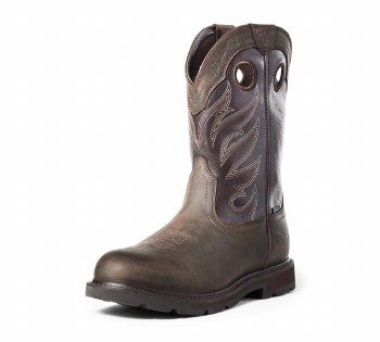 Men's Groundwork Waterproof Round Toe Work Boot