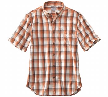 Men's Essential Plaid Button-Down Short-Sleeve Shirt