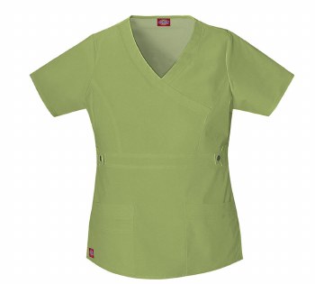 Women's Mock Wrap Scrub Top