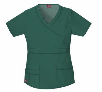 Women's Mock Wrap Scrub Top