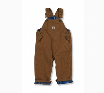 Infant Loose-Fit Canvas Flannel Lined Bib Overall