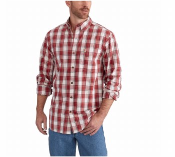 Men's Essential Plaid Button Down LS Shirt