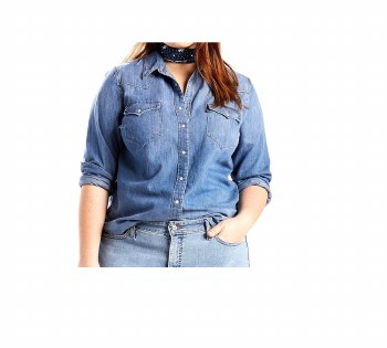 Women's Western Love Blue-Plus Size Shirt